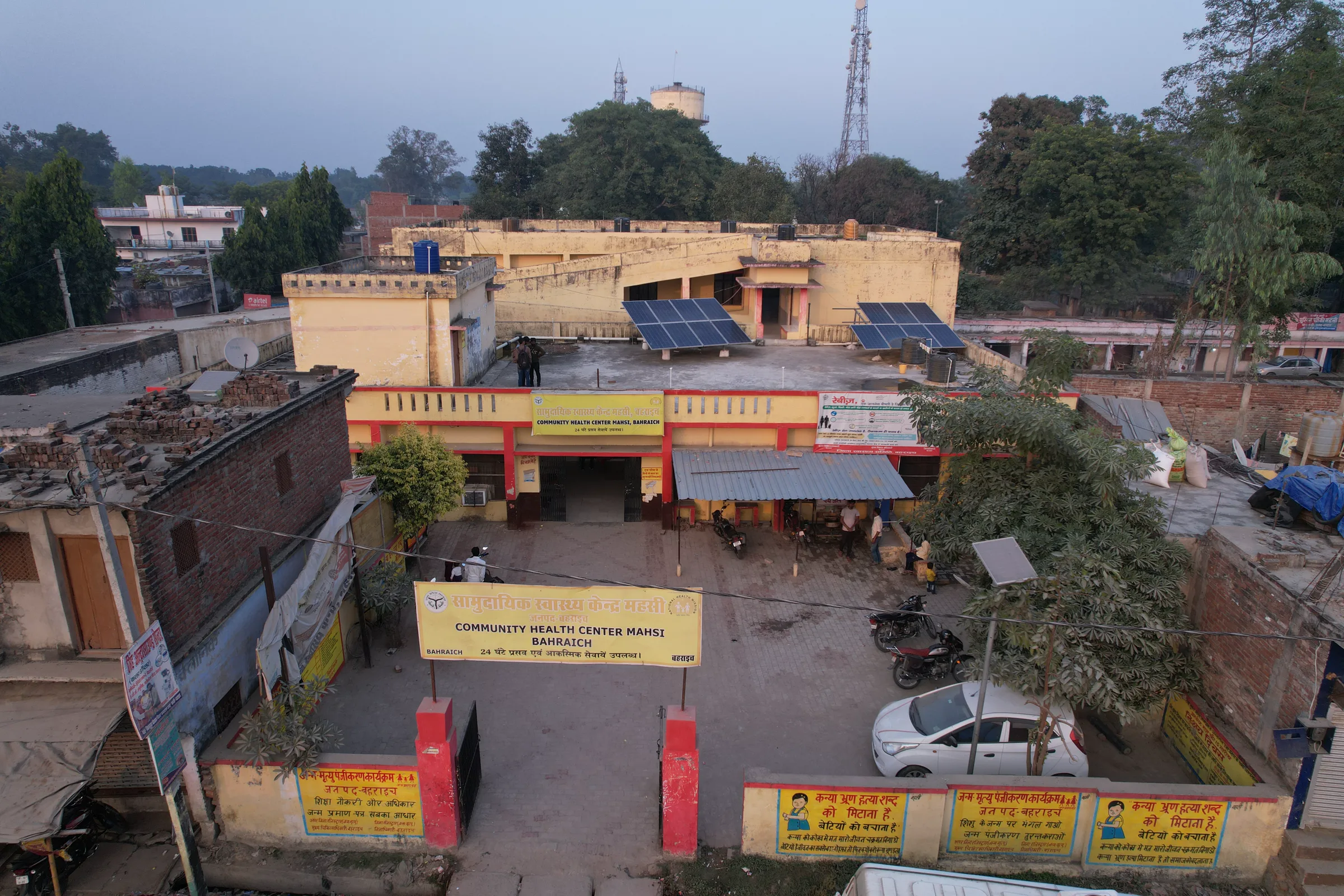 Solar Village Project community gathering at a rural school in India