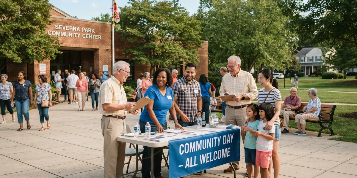 A Maryland community gathering for the Balcony Solar pilot