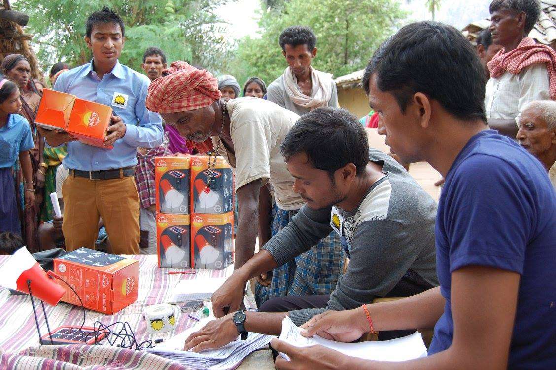The 2014 Solar Village Project lantern distribution in Gauterine, Bihar