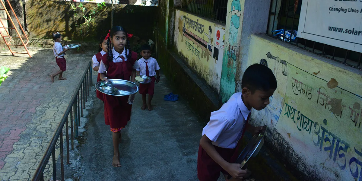 Children at a Solar Village Project school