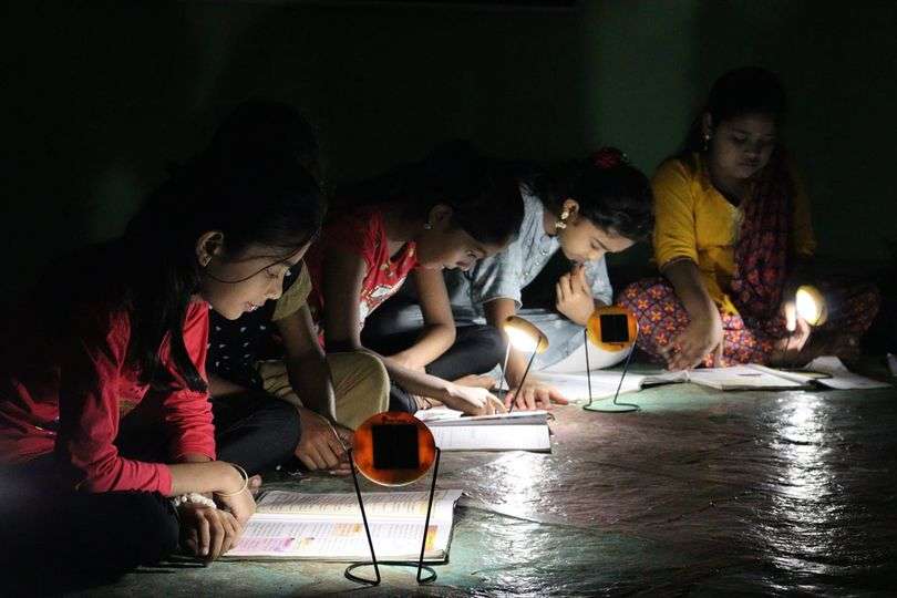 Students in a rural Indian school